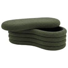 Andres Boucle Storage Ottoman Bench